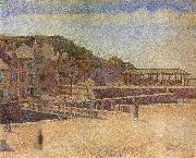 Georges Seurat The Bridge of Port en bessin and Seawall Sweden oil painting artist